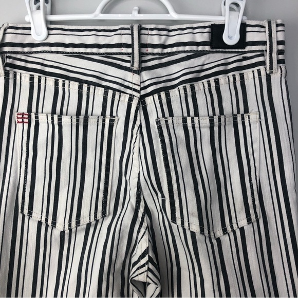 BDG Sz 28 High-Waist Kick Flare Cropped Striped Jeans - Picture 6 of 11